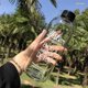 thumbnail image 1 of Portable Glass Water Bottle Transparent Letter Print Cup For Sports Outdoor, 1 of 5