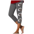 thumbnail image 1 of Pantalones de Yoga Capri, Moda Impresa Estiramiento Capris para Mujeres, Poliéster Spandex Entrenamiento Y Ocio, 1 of 4