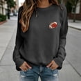 thumbnail image 2 of Weikingp Football Sweatshirts Plus Size Shirt Long Sleeve Pullover Tops Sports Fan Clothing Volleyball Sweatshirt Lightweight Sweatshirt Thin Sweatshirts for Women Loose Fit Blue XL, 2 of 6