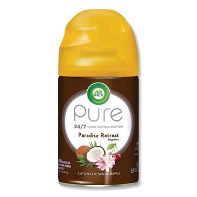 Air Wick® Freshmatic Life Scents Ultra Refill, Paradise Retreat, 5.89 oz Aerosol Spray, 6/Carton (RAC91099)