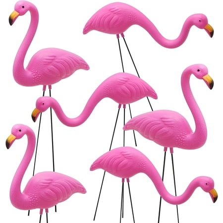 JOYIN Flamingo Garden Statues, Small Pink Flamingo Yard Decor Stakes