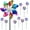 Colorful, variant on Reflective Pinwheels for Yard and Garden, Pre-Installed Sparkly Blind Birds Pin Wheel, Bird- Windmill Scare Birds & Animal Away Wind Spinner