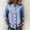 A5 Blue, variant on IPYUI Linen Shirts for Women Elbow Sleeve V Neck Tops Stylish Tops Button Down Shirts Solid Color Top Tunic Loose Clothes Elegent Tops Bohemian Shirts