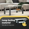 thumbnail image 3 of vidaXL Coffee Table Black and Transparent Tempered Glass, Melamine, 3 of 7