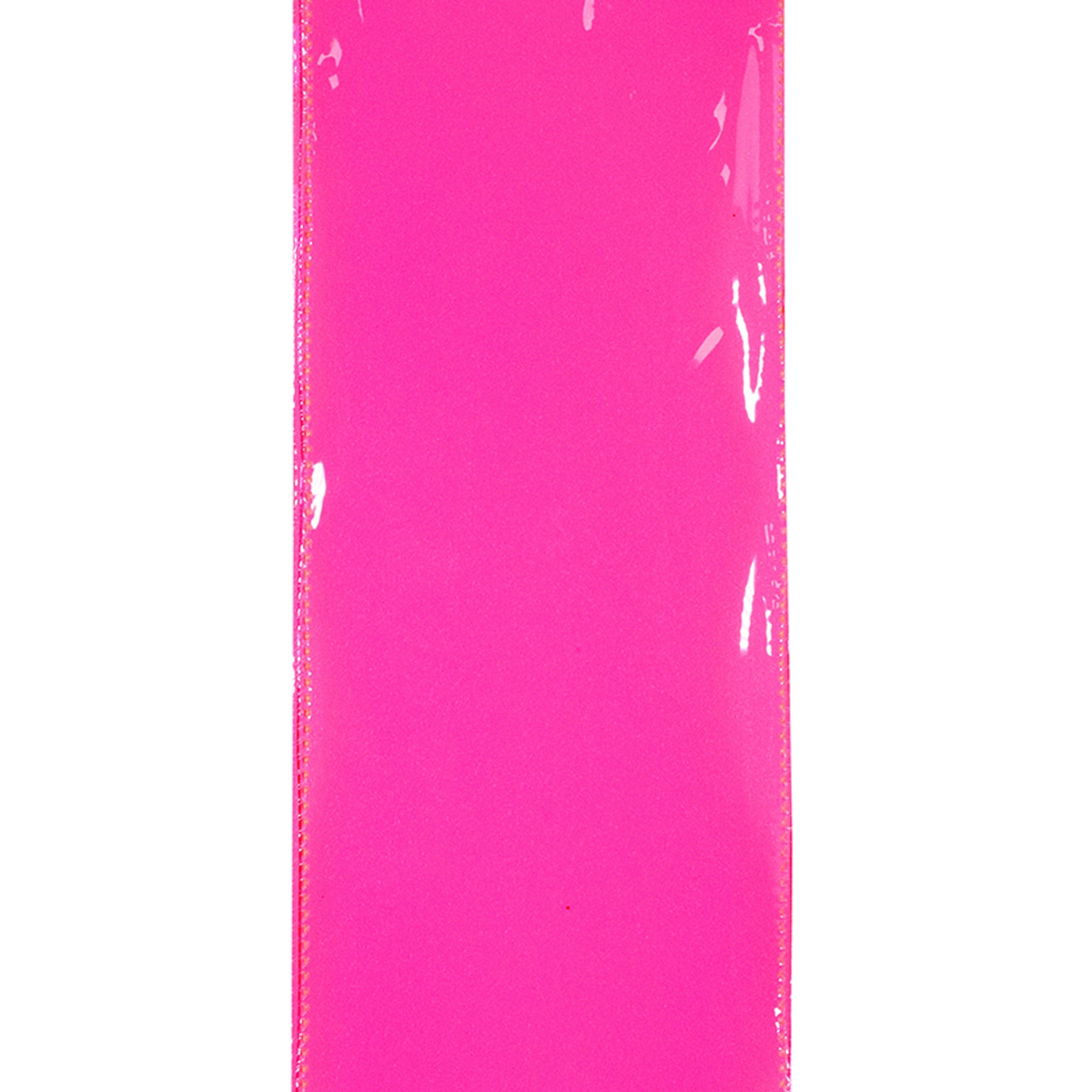 HOMEFORD Jelly Vinyl Wired Ribbon, 2-1/2-inch, 10-yard, Hot Pink