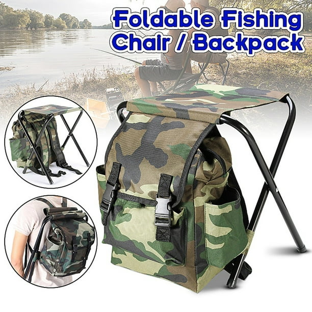 Folding Chair Outdoor Leisure Portable Folding Fishing Stool Backpack 