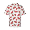 thumbnail image 3 of Haiem Hand Drawn Watermelon Printed Hawaiian Shirt for Men - Men’s Casual Beach Summer Shirts - Stretch Fabric with Modern Fit-3X-Large, 3 of 9