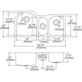 thumbnail image 6 of Elkay Eluh3920dbg Harmony 39-1/2" Triple Basin Stainless Steel Kitchen Sink For Undermount, 6 of 7