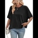 thumbnail image 2 of Camisetas de Verano 2025 para Mujer, Camisetas Lisas, Camisetas Holgadas de Gran Tamaño, Camisetas Básicas Negras L, 2 of 6