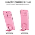 thumbnail image 2 of Decase For iPhone 12 (6.1 inch) Case,Slim Shockproof Kickstand Slide Camera Lens Protector Soft TPU Cover,Pink, 2 of 10