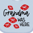thumbnail image 4 of Inktastic Grandma Was Here Red Kisses Boys or Girls Baby Bib, 4 of 4