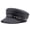 A-Black, variant on Women Classic Faux Leather Military Flat Hat White Sailor Cap