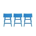 thumbnail image 5 of Costaelm 29" Poly Outdoor Patio Bar Stool (Set of 3), Pacific Blue, 5 of 6