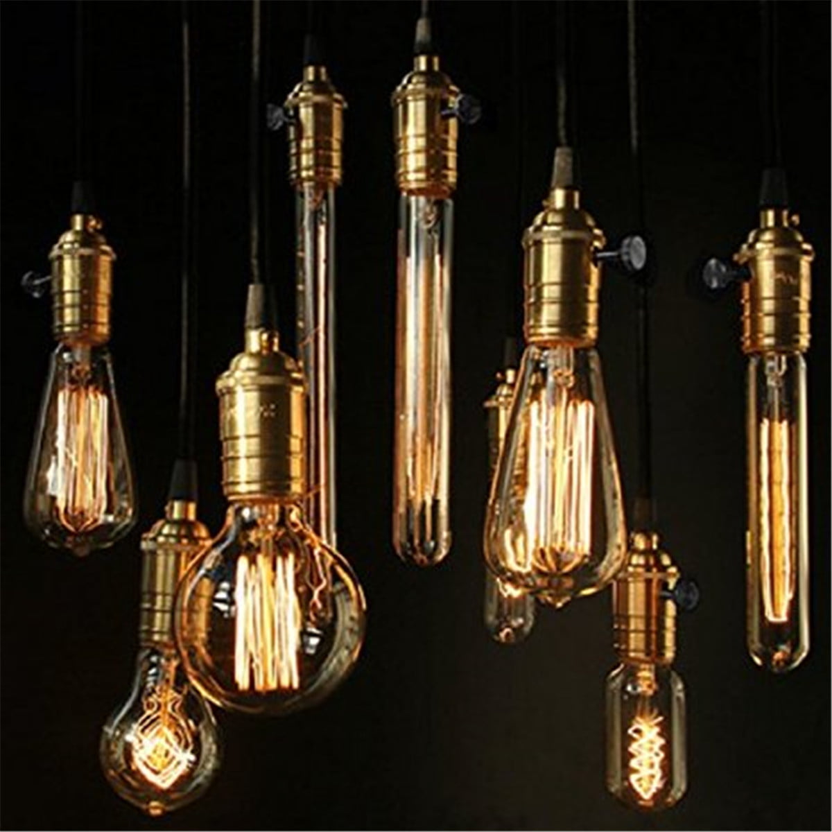 HU Fun life E27 Edison Ceiling Light Vintage Pendant Light Fitting Lamp Holder with 1Meter Cable 1 Pack Red Bronze 