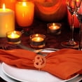 thumbnail image 2 of GOOHOCHY 12 servilleteros de calabaza para restaurante, hotel, fiesta de Halloween, 2 of 7