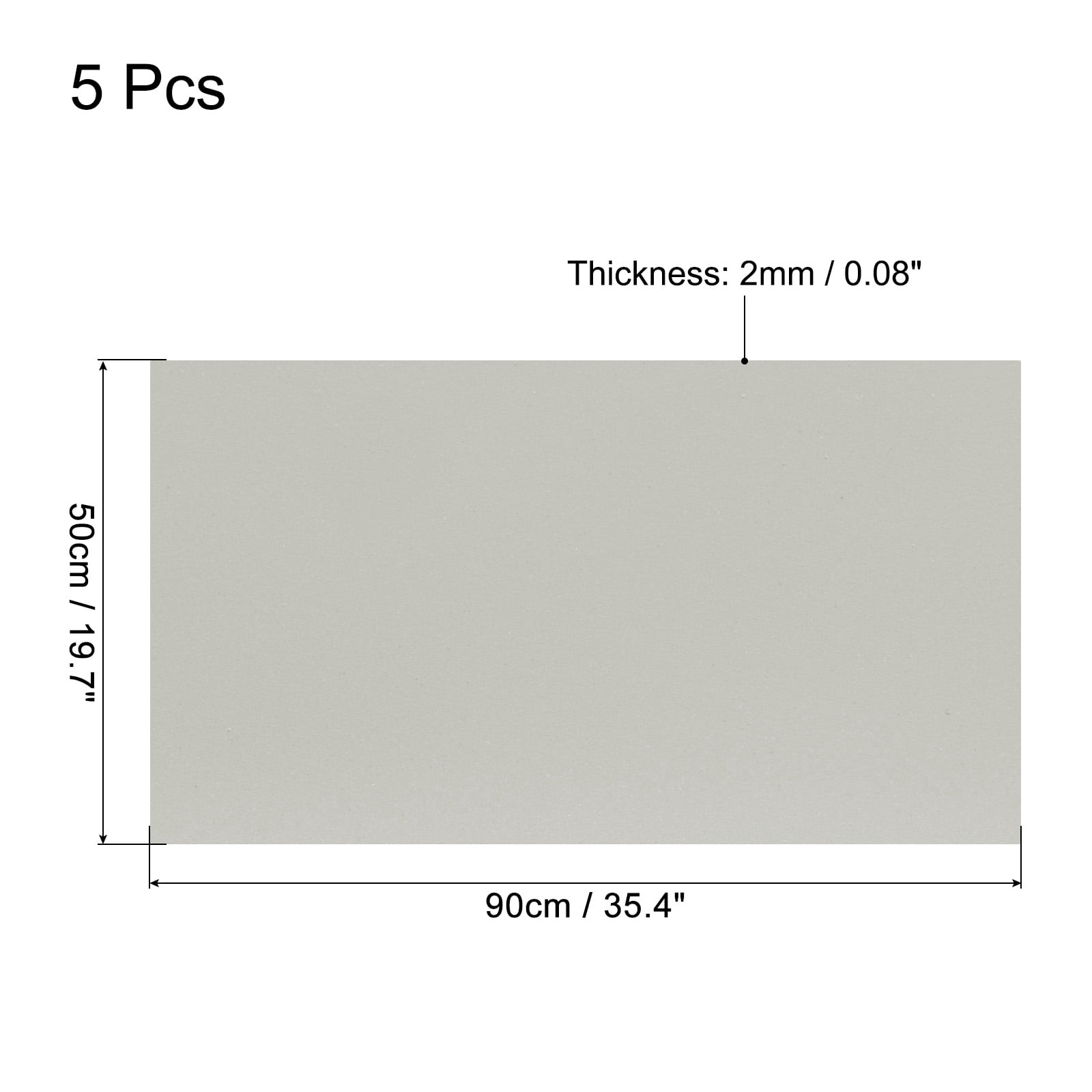 Uxcell EVA Foam Sheets Grey 35.4 Inch x 19.7 Inch 2mm Thick Crafts Foam EVA Sheets for Arts and Crafts 5Pcs