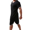 thumbnail image 5 of Men's V-Neck Short Sleeve Nightwear Gown Home Clothes Comfy Robes, 5 of 6