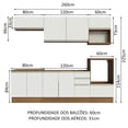 thumbnail image 3 of Cocina Integral Completa Modular Madesa Glamy 260cm MB 02, 3 of 5