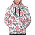 thumbnail image 2 of Bingfone Flower Leaves Men's Drawstring Hoodie Long Sleeve Pocket Sweatshirts-4X-Large, 2 of 6