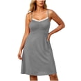 thumbnail image 3 of WAGUTH Womens Oversized Nightgown Lace Trim Ruched Cami Dress Soft Casual Sleeveless Sleepwear for Home Wear, 3 of 8