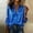 *Blue, variant on ClodeEU Women's Satin Button Down Blouse, Long Sleeve V Neck Work Shirt Blue,Women's Plus XL