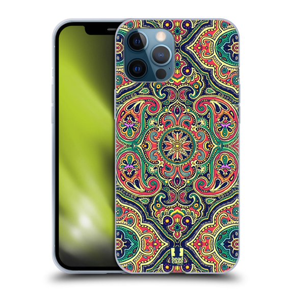 Head Case Designs Intricate Paisley Green Soft Gel Case Compatible with Apple iPhone 12 Pro Max