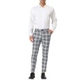 thumbnail image 2 of Lars Amadeus Men's Plaid Dress Pants Classic Slim Fit Chino Business Trousers, 2 of 6