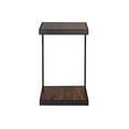 thumbnail image 3 of Pemberly Row Contemporary Solid Sheesham Wood C Table in Brown (Set of 2), 3 of 6