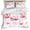 Pink, variant on 3 Piece Pink Flowers Duvet Cover Set California King,Microfiber Comforter/Quilt Cover with Corner Ties and 2 Pillowcases,Vintage White Floral Plant Herb Botanical Soft Bedding with Zipper Closure