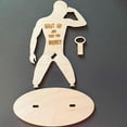 thumbnail image 4 of Funny Christmas 3D Money Clip,Funny 3D Money Clip with Naked Man Silhouette,Wooden Spoof Naked Man Wallet Money Holder for Cash, 4 of 5