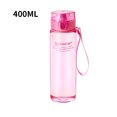 thumbnail image 3 of Bearachild Hervidor de agua de plástico a prueba de fugas botella de bebida portátil para actividades al aire libre, rosa transparente, 400 ml Type2 NO2, 3 of 6