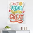 thumbnail image 1 of Positive Energy Tapestry, Don't Be Afraid to Be Words, Fabric Wall Hanging Decor for Bedroom Living Room Dorm, 5 Sizes, White Multicolor, by Ambesonne, 1 of 1