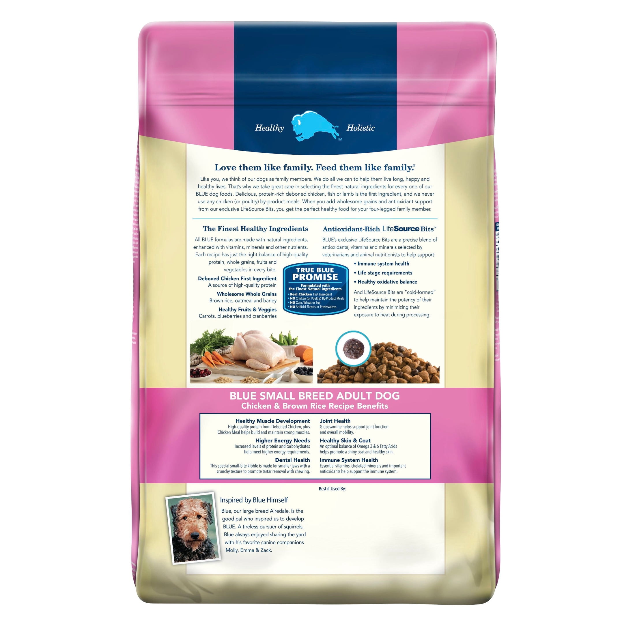 Blue Buffalo Life Protection Formula Adult Small Breed Dry Dog Food, Chicken, 15lb Bag