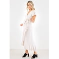 thumbnail image 3 of Maternity Faux Wrap Butterfly Sleeve Dress with Ruffles, 3 of 4