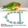 thumbnail image 6 of Kilisky Wooden Bird Swing Perch Toy Hanging Parrot Swing Standing Toy Claws Grinding Anxiety Reduction Birds Toy Blue, 6 of 21