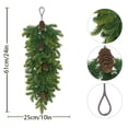 thumbnail image 3 of Artificial Christmas Teardrop Swags, Norfolk Pine Greenery Swag,Christmas Door Swag Hangings with Pinecones,for Outdoor Decor, Front Door Wreath, Windows, Fireplace Decoration, 3 of 4