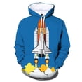 thumbnail image 3 of Sudadera con capucha con estampado 3D de transbordador espacial para hombre y mujer, sudadera con gráficos de cohetes, jersey de manga larga, sudaderas con capucha para primavera y otoño para niños, 3 of 5