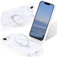 thumbnail image 1 of KOMI for iPhone 16e Case, with Magnetic Ring Stand [Compatible with MagSafe] [Military Grade Protection] Slim Shockproof Translucent Protective Phone Case White, 1 of 5