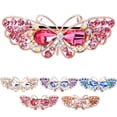 thumbnail image 2 of Barrette Papillon en Strass Mode Barrette Française, 2 of 10