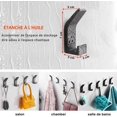 thumbnail image 4 of Gancho adhesivo para toallas, resistente al óxido e impermeable, con pegamento, para el hogar, baño, cocina, oficina, autoadhesivo, 5 piezas (negro) ER, 4 of 5