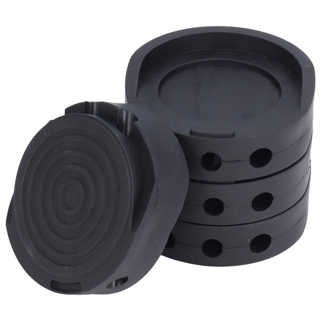 4PCS Washing Machine Foot Mat, Round Furniture Leg Pad Non Slip Anti Vibration Floor Protector Table Sofa Riser Raised Bed Blocks Bed Lifts Risers For Sofa Couch Chair Household
