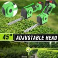 thumbnail image 5 of RELOIVE Hedge Trimmer Cordless -21V Battery Powered, 2-in-1 Cordless Grass Shears, 2 Pcs 2.0 Ah Batteries,Green, 5 of 12