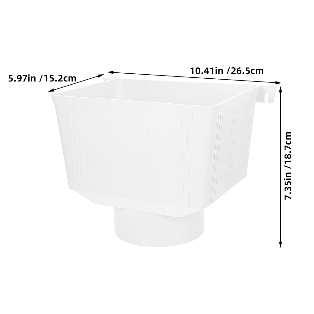 AURARMLET White PVC Rainwater Drainage Pipe, 1 Piece Rainwater Collection System for Home Use and Outdoor Water Management