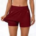 thumbnail image 5 of Shorts for Women Athletic Shorts with Pockets Lightweight Comfy Running Shorts with Liner Summer Gym Casual, 5 of 6