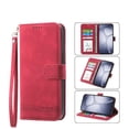 thumbnail image 4 of Funda Tipo Billetera para Xiaomi Redmi Note 14 Pro 4G Carcasa Abatible con Porta Tarjetas, Bolsillo para Efectivo, Soporte Ajustable, Cierre Magnético y Correa de Muñeca Rojo, 4 of 6