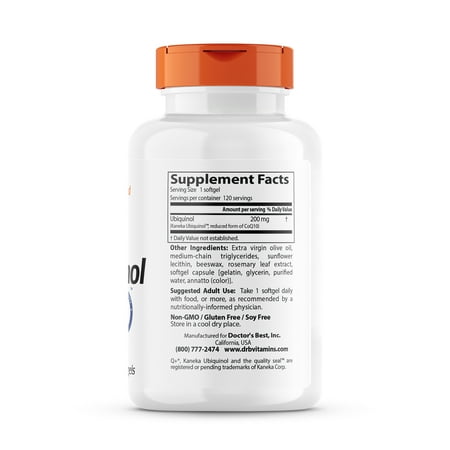 Ubiquinol with Kaneka, 200 mg, 120 Softgels, Doctor's Best