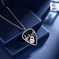 thumbnail image 4 of Jewmon Rock Guitar Pick Necklace for Men Women Couples Valentine Day Gifts Punk Music Note Pendant Chain Jewelry, 4 of 8
