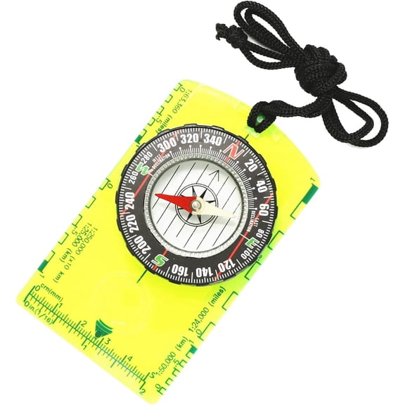 Scout Compass Stable Ruler Lightweight Orienteering Compass with Lanyard for Outdoor Survival