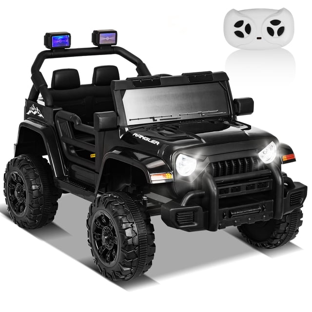 XVD eléctrico para niños, 12 V, con mando a distancia, color negro