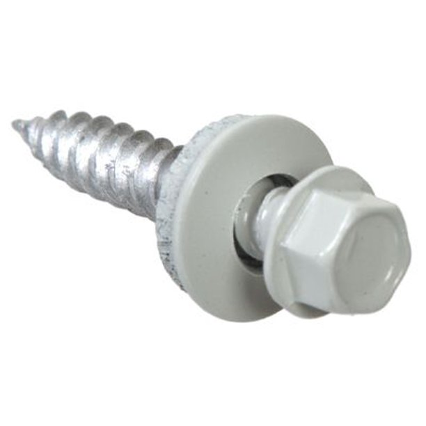 47727 Sheet Metal SelfPiercing Screws, Hex Head, White Ceramic Coat